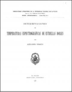 Determinaciones de temperaturas espectrográficas de estrellas dobles: Serie Astronómica - Tomo XX, no. 1