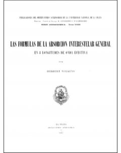 Las formulas de la absorción interestelar general en 8 longitudes de onda efectiva: Serie Astronómica - Tomo XXIII