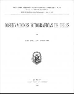 Observaciones fotográficas de Ceres: Serie Astronómica - Tomo VI, no. 9
