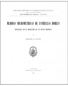 Medidas micrométricas de estrellas dobles efectuadas con el refractor de 455 mm de abertura: Serie Astronómica - Tomo VI, no. 6