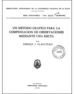 Un método gráfico para la compensación de observaciones mediante una recta: Serie Astronómica - Tomo XXIX, no. 1